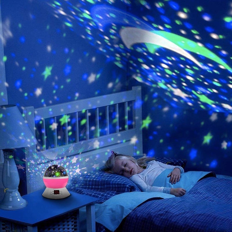 MOKOQI Snowflake Projector Night Light Indoor, Snowflake Nightlight with Timer, Star Lights Projector for Ceiling Kids Room Decor Gifts for 3-8 Year Old Girls Christmas Birthday Gift for Toddler - Image 3